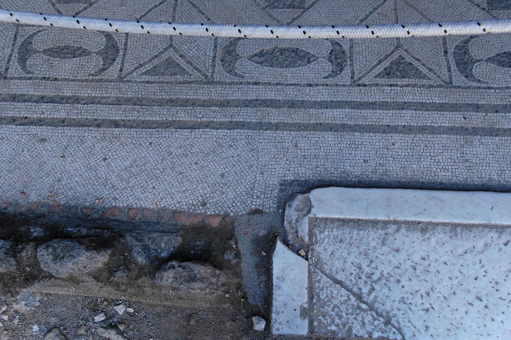 V.30 Herculaneum, May 2011. Oecus 1, detail of flooring. Photo courtesy of Nicolas Monteix.